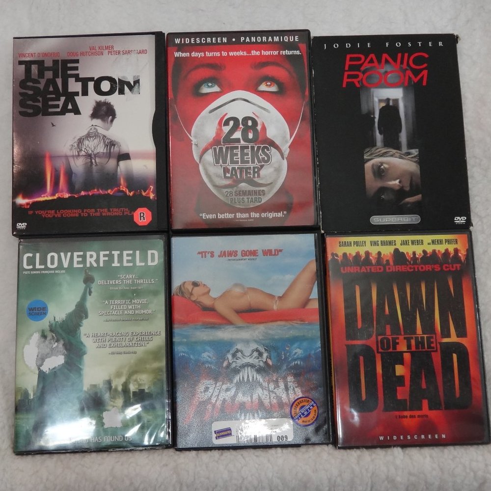 HORROR MOVIE 6 PACK DVD LOT